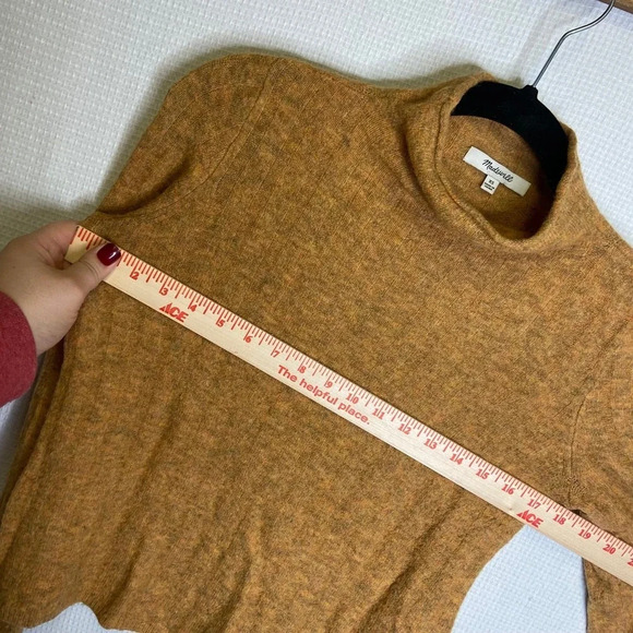 Madewell | Mockneck Mustard Sweater Alpaca Wool - Picture 5 of 7